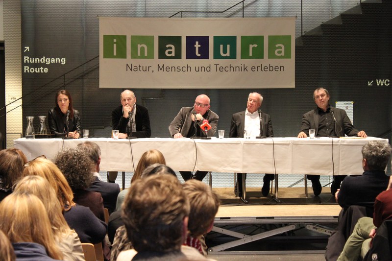 v.l.n.r Verena Konrad, Roland Gnaiger, Roland Jörg, Reinhard Kannonier, Thomas Macho