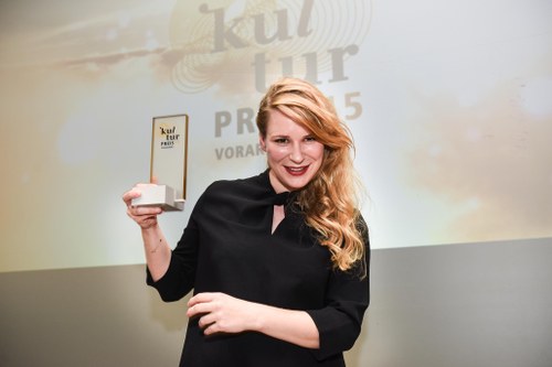 Hauptpreisgewinnerin des Kulturpreises Vorarlberg 2015 Michaela Bilgeri