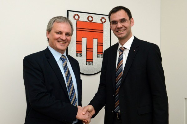 Der neue Kulturlandesrat Harald Sonderegger (links) und Landeshauptmann Markus Wallner (Foto: ÖVP)