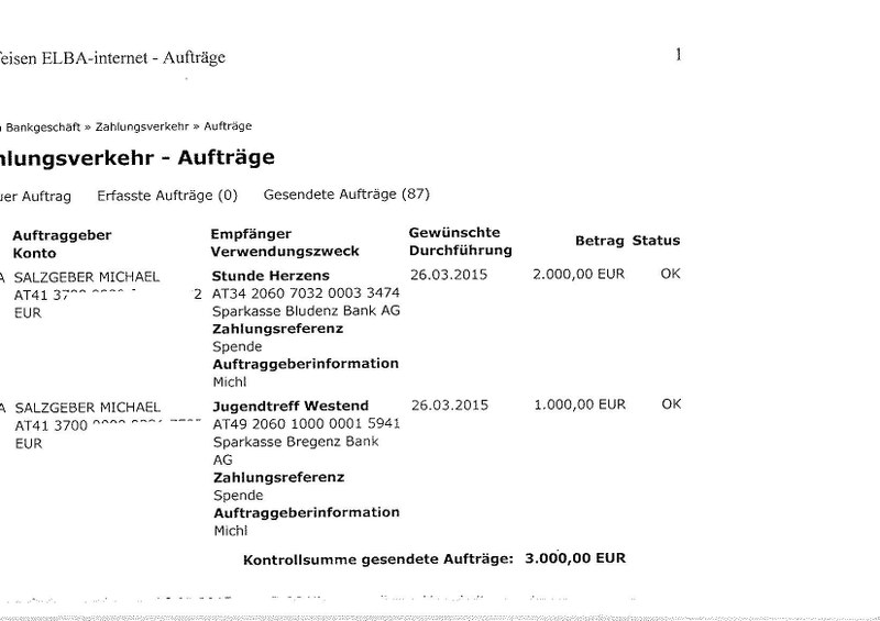 Das große Finale: mit Spenden über 3.000,- Euro an soziale Einrichtungen hat der Wirt den Konflikt um seine Drohungen beilegen können