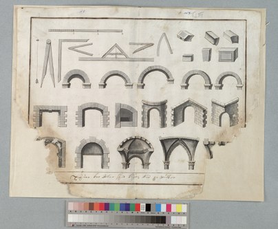 Architekturzeichnungen aus den „Auer Lehrgängen“, Faksimile (© vorarlberg museum)