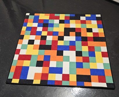 Arche Noach - Gerhard Richter - 1025 Farben, 1974, Textil, am Boden ausgelegt.