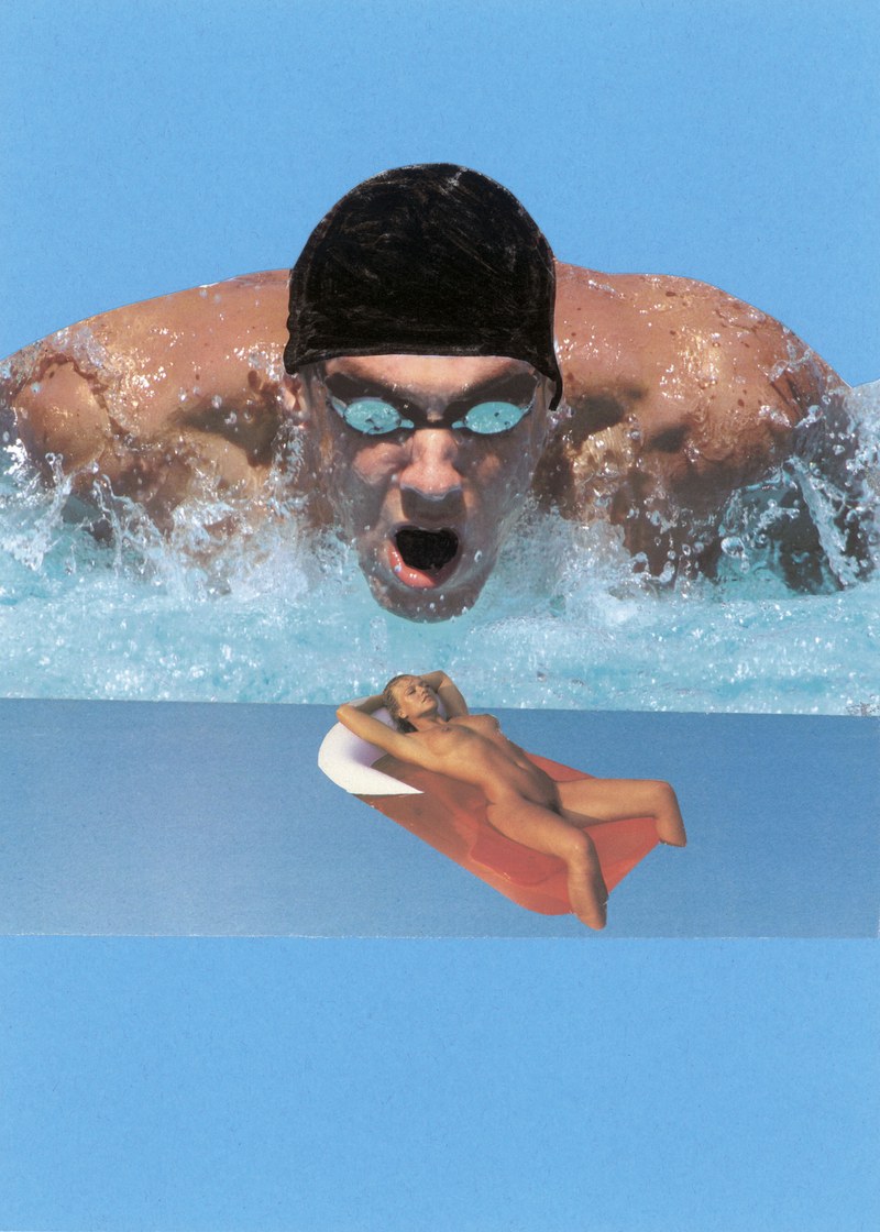 Tomi Ungerer: The Bait. 2010, Collage (The Tomi Ungerer Collection Ireland; Copyright Diogenes Verlag/ Tomi Ungerer)