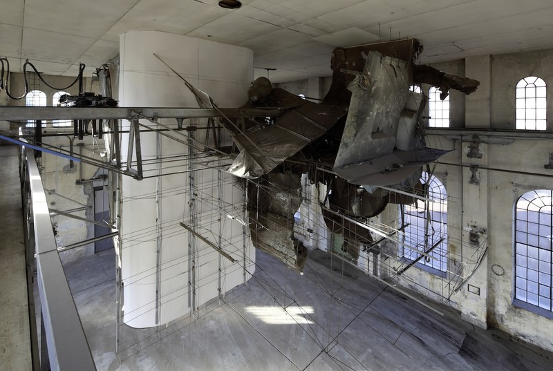 Blick in die von Hans Dünser organisierte Peter-Buggenhout-Ausstellung "Caterpillar"