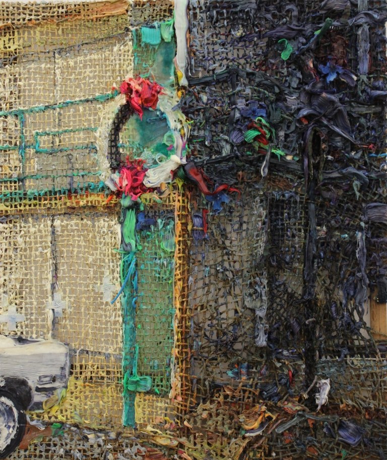 Fabian Marcaccio: Lorraine Motel, 2012-2013, Courtesy Galerie Thomas Schulte, Berlin