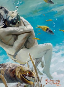 Dubossarsky & Vinogradov: "Underwater", 2002, Öl auf Leinwand, 195 x 145 cm (© Dubossarsky & Vinogradov)