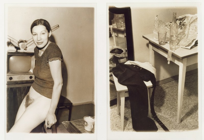 Boris Mikhailov:  Aus der Serie «Kalenderblätter», Ende 1960er-Jahre,  Sepiagetönte Schwarzweißfotografien, je 50 x 29,5 cm (© 2015 ProLitteris, Zürich)