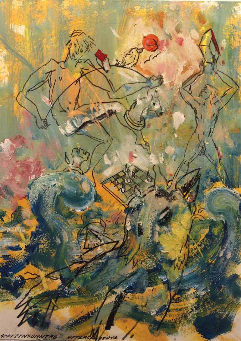 Christian Ludwig Attersee: Spatzensonntag, 2016
