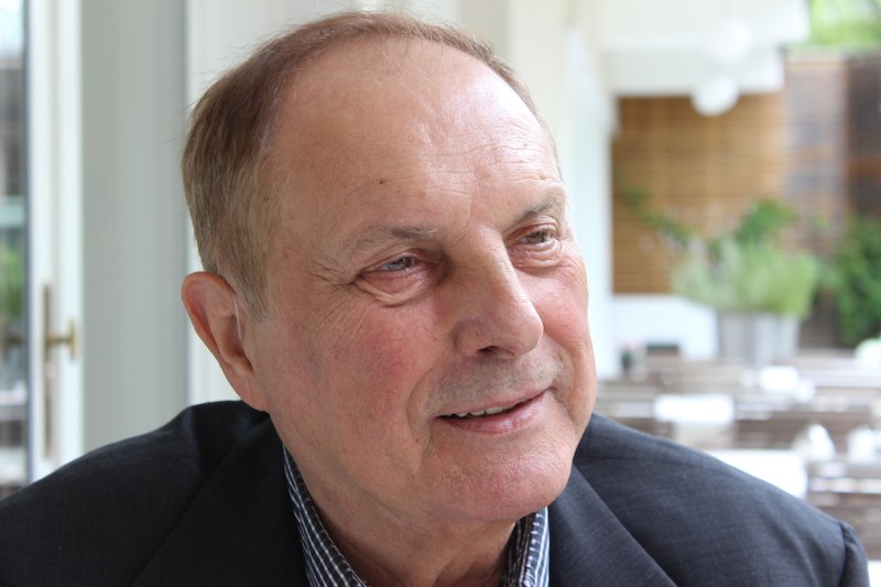 Christian Ludwig Attersee, der am 28. August seinen 77. Geburtstag begeht, im Bregenzer Hotel Schwärzler (Foto: Karlheinz Pichler)
