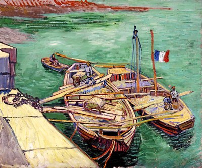 Vincent van Gogh: Les bateaux amarrés