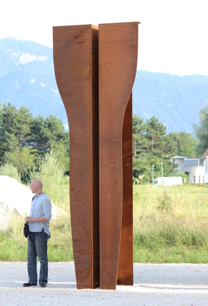 Herbert Schedlers Stahlskulptur "Pharao der Architektur" (Bild: Karlheinz Pichler)