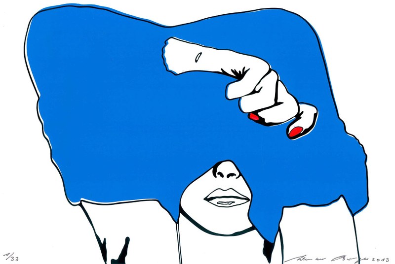 Werner Berges: Shirt blau