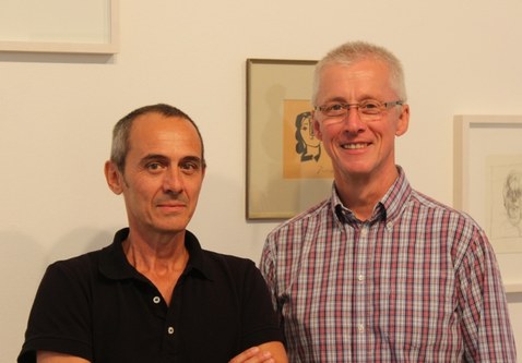 Kurator Edgar Leissing (links) und Quadrart-Betreiber Erhard Witzel (Foto: Karlheinz Pichler)