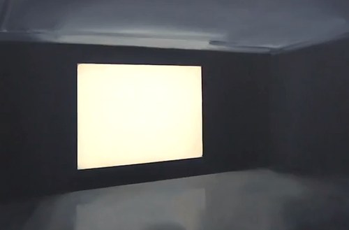 Koka Ramishvili: Video Projection (Channel N1), 2011, Öl auf Leinwand