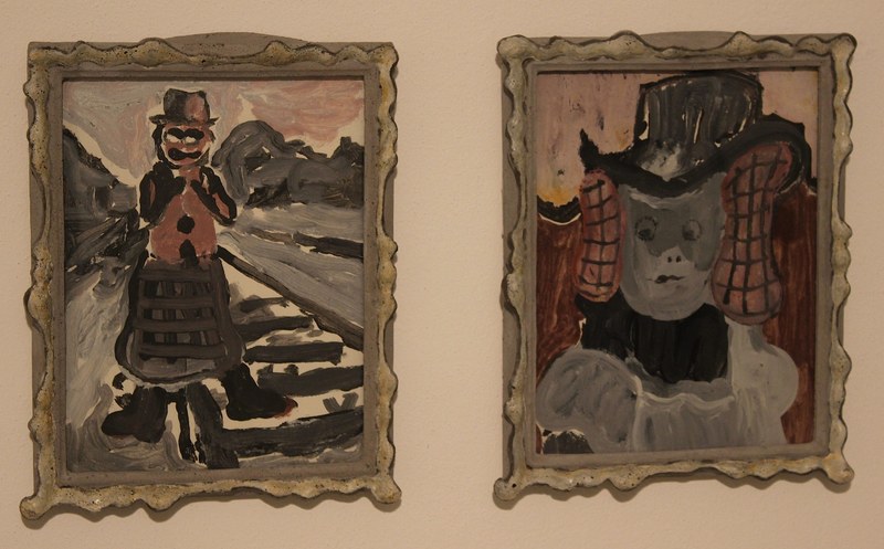 Zwei Eitempera-auf-Holz-Arbeiten von Christoph u. Markus Getzner, 2013