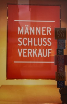 Nikolaus Walter: Männerschlußverkauf, © Nikolaus Walter