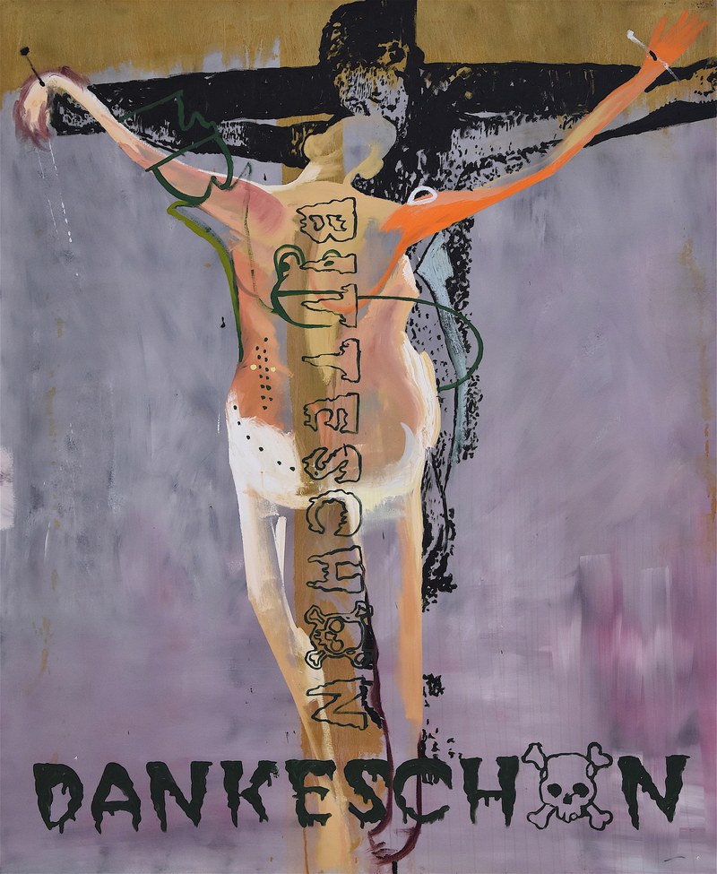 Martin Kippenberger: Ohne Titel (aus der Serie Fred the Frog), 1990, Öl auf Leinwand (Fotos: Karlheinz Pichler)
