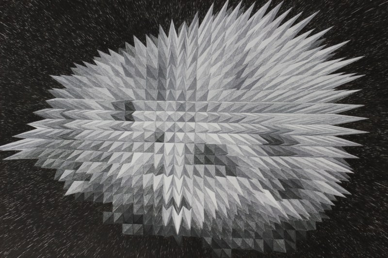 Heiko Blankenstein: Deimos, 2014, Tusche auf Papier, Detail