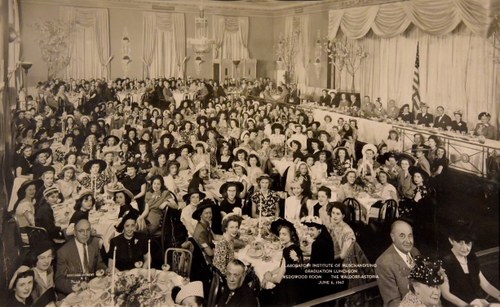 Laboratory Institute of Merchandising, Graduation Lunch, Wedgwood Room Waldorf-Astoria, 1947