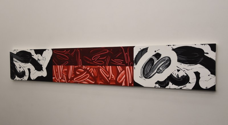 David Reed: Nr. 665, 2014-2018, Acryl auf Polyester