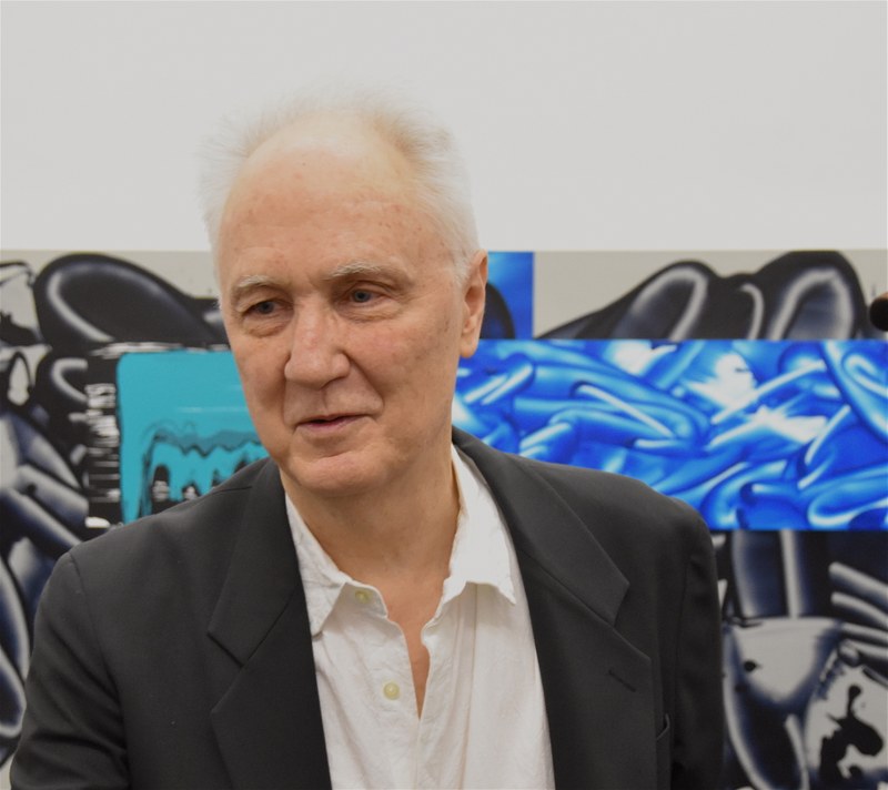 Der in New York lebende Künstler David Reed bei der Vernissage (Fotos: Karlheinz Pichler)