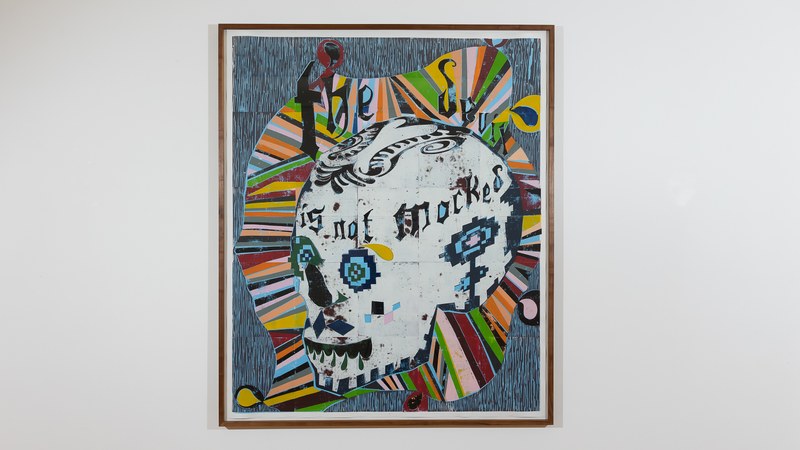 Gert & Uwe Tobias: The Devil is not mocked, 2004, farbiger Holzschnitt auf Papier (© allerArt / Erhard Sprengel)