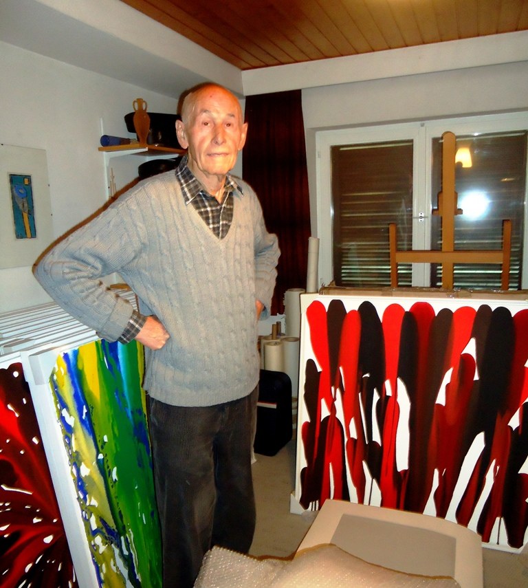 Elmar Mayer in seinem Atelier (Fotos: Pichler)