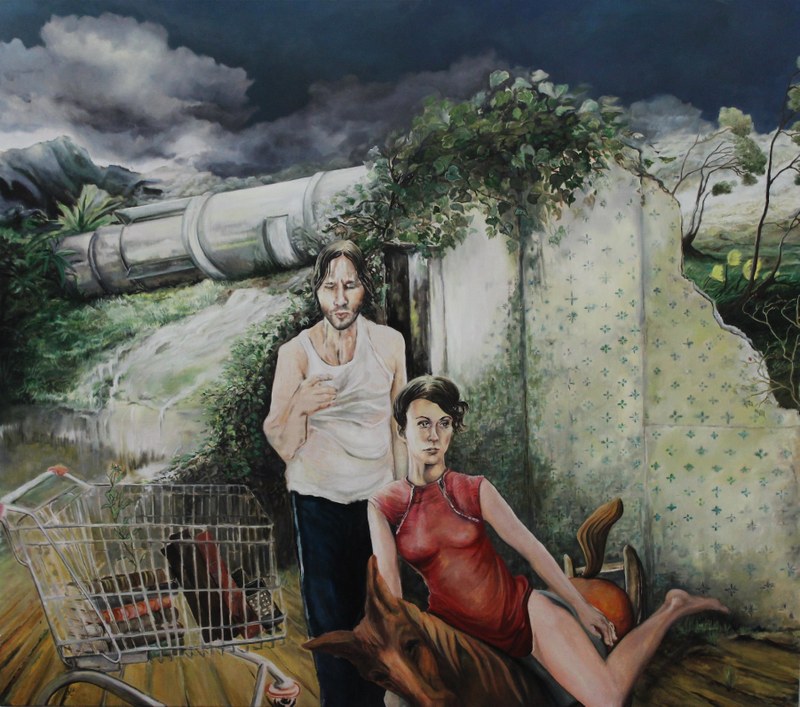 Dagmar Rohm: "Ohne Titel", Acryl auf Leinwand (Foto: Pichler)