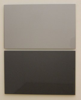 Walter Kölbl: "sterling - graphite". Autolack auf Aluminium, 2013