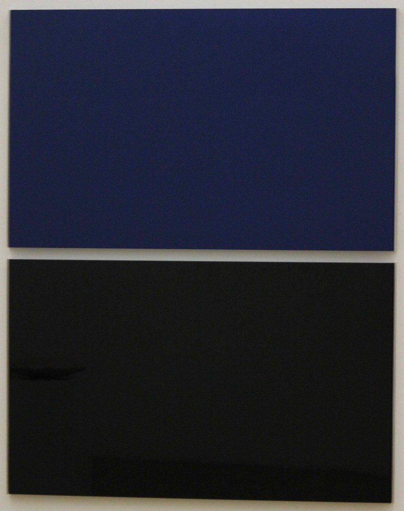 Walter Kölbl: "blue - midnight". Autolack auf Aluminium