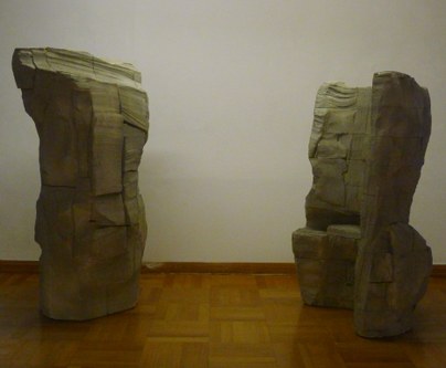 Martin Frommelt: Modelle für Skulpturen einer großen Bodengestaltung, Styropor, 1980