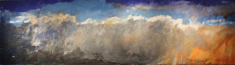 Herbert Brandl: Ohne Titel, 2003, Öl auf Leinwand, 270 x 980 cm (Fotos: Karlheinz Pichler)
