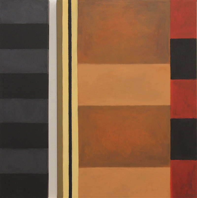 Curt Scheiderbauer: Ohne Titel (Einflüsse von Sean Scully sind spürbar)