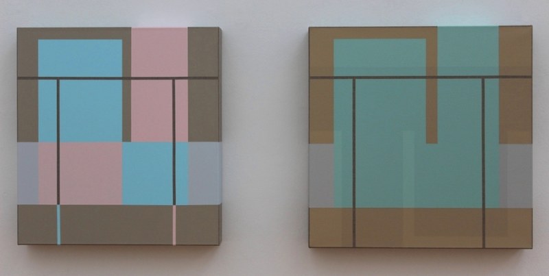 Eric Kressnig: "untitled" I u. II von III, Acryl auf Leinwand, 2015
