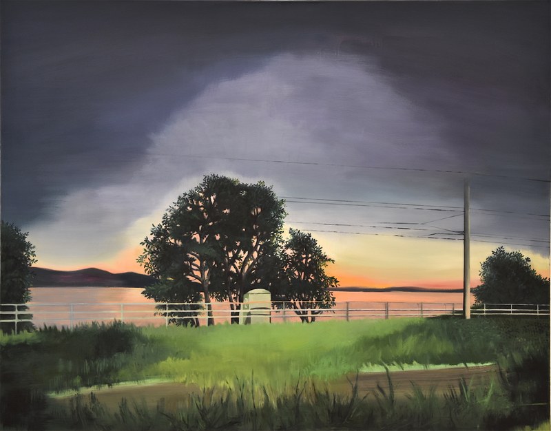 Alexandra Wacker: Am Ufer, 2018, Öl auf Leinwand