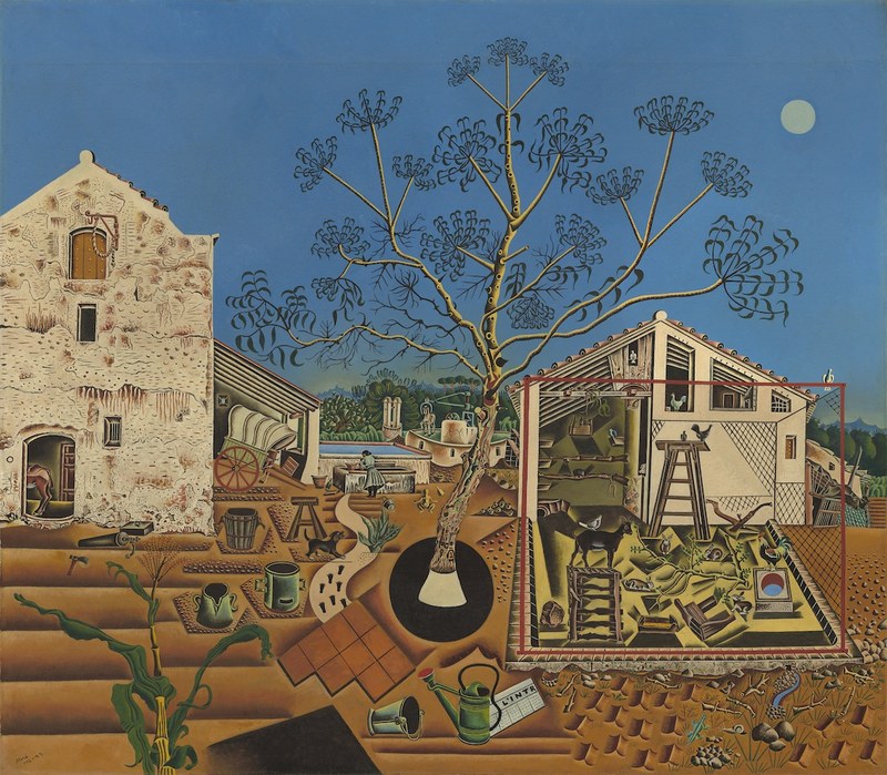 Joan Miró: La Ferme, 1921/22, Öl auf Leinwand (National Gallery of Art, Washington. Copyright: Successio Miro/ ProLitteris)