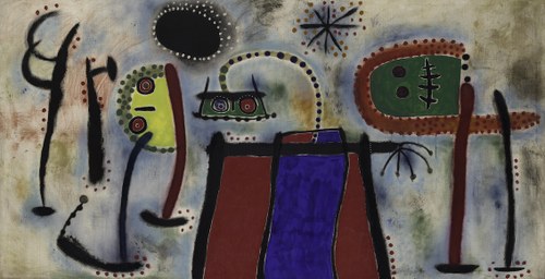 Joan Miró: Peinture, 1953, Öl auf Leinwand (Solomon R. Guggenheim Museum, New York. Copyright: Successio Miro, ProLitteris Zürich)