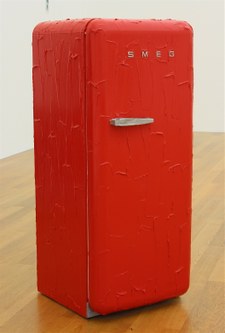 Bertrand Lavier: "Smeg". 1997, Acrylfarbe auf Kühlschrank