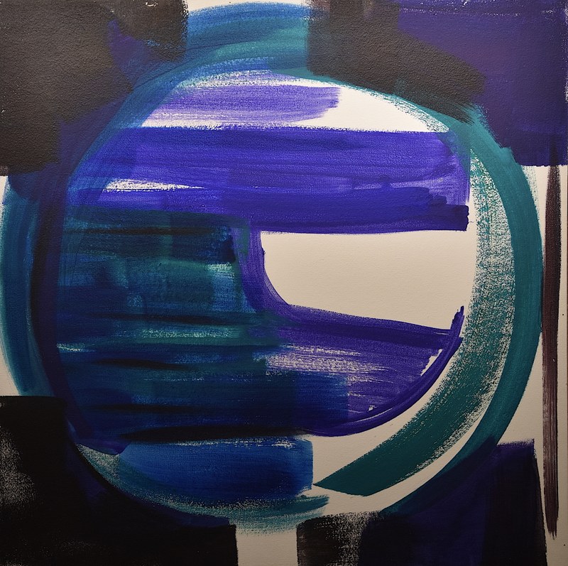 Hansjörg Quaderer: o.T. (Acryl auf Holz), 1995