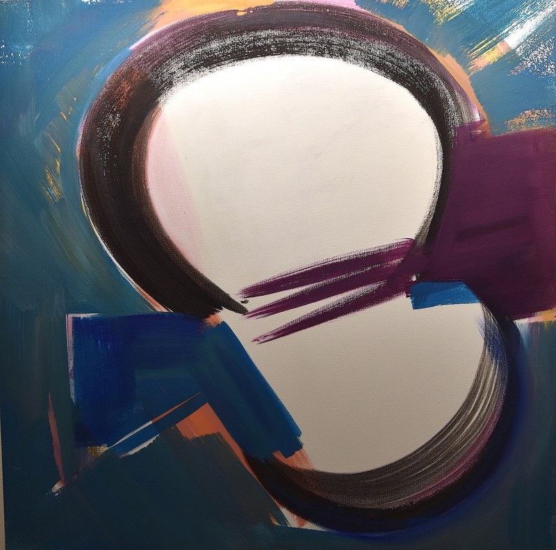 Hansjörg Quaderer: o.T. (Acryl auf Holz), 1995