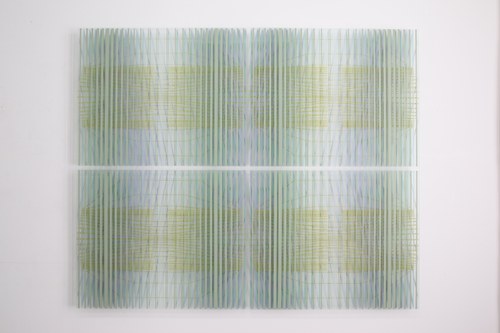 Gaby Terhuven: "G4-15",  2015, Öl auf Glas,  104 x 126 cm