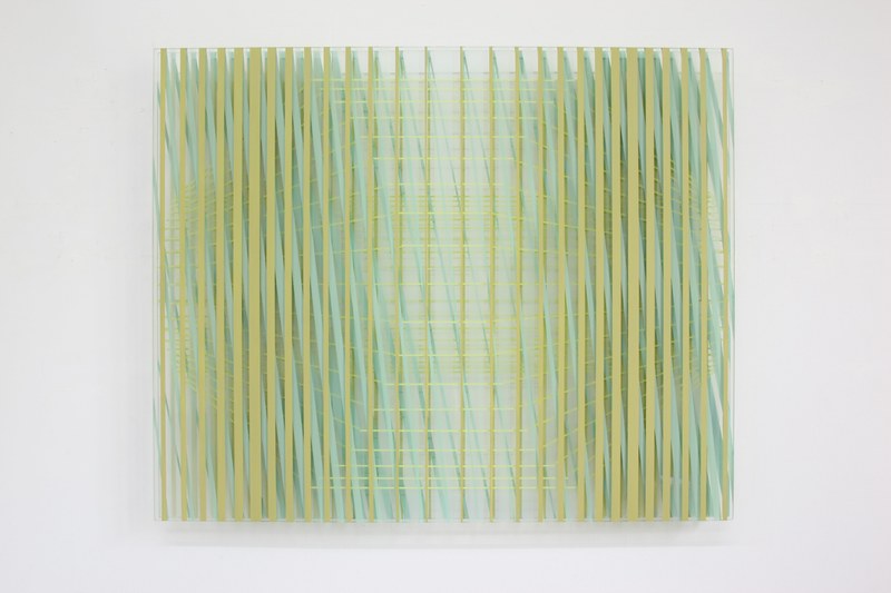 Gaby Terhuven: "G13-14". 2014, Öl auf Glas, 51 x 62,5 cm