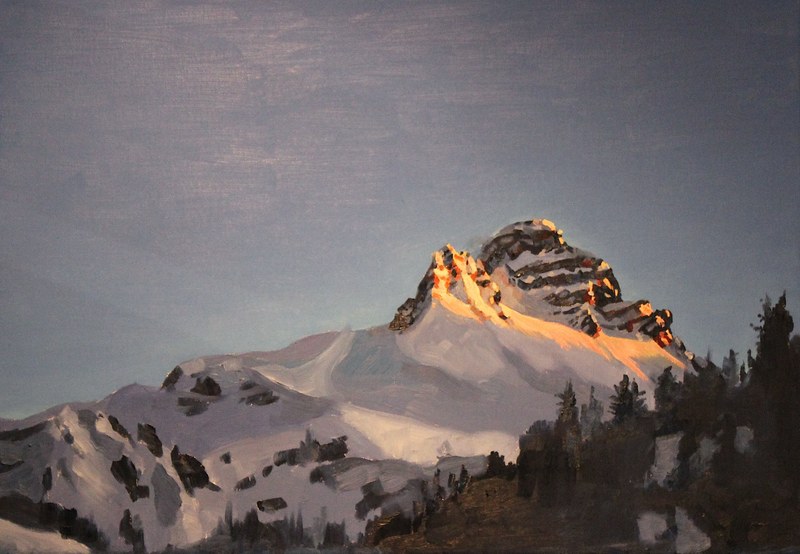 Martin Dietrich: Damülser Mittagsspitze, Öl auf Leinwand