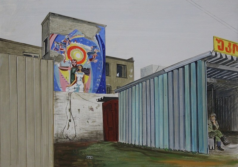 Kandl Johanna: O.T., Tempera auf Holz, 2012 - low