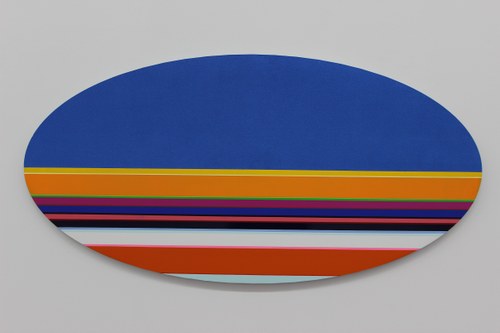 Nicholas Bodde: "826 Oval", 2010, Öl u. Acryl auf Aluminium