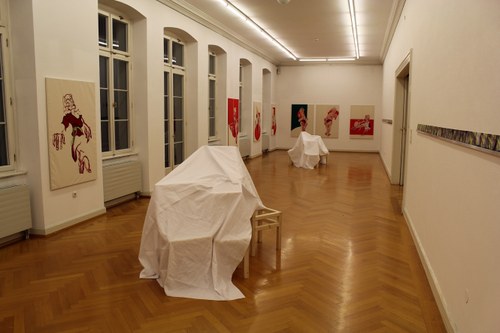 Blick in die Ausstellung von Rainer Schneiders "Exil"