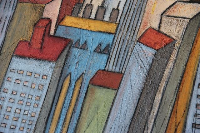 Gerda Reck: Expandierende Stadt, 2014