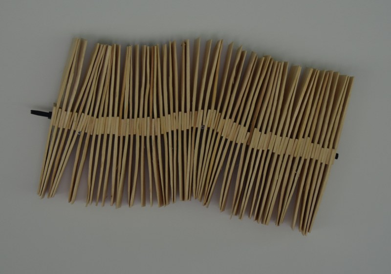 Wandarbeit aus Schindeln