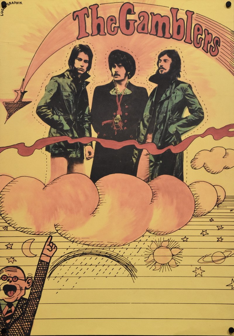 Reinhold Luger: Konzertplakat für The Gamblers, 1973