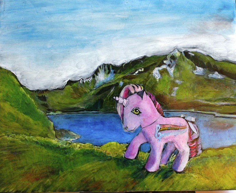 Amrei Wittwer: Melody in the Silvretta, 2014, Öl auf Holz